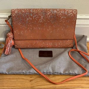 Katherine Kwei Clutch with removable crossbody strap EUC